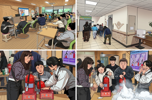 [동화장애인주간이용센터] '찾아가는 안전교실-소방교육'에 참여했어요!